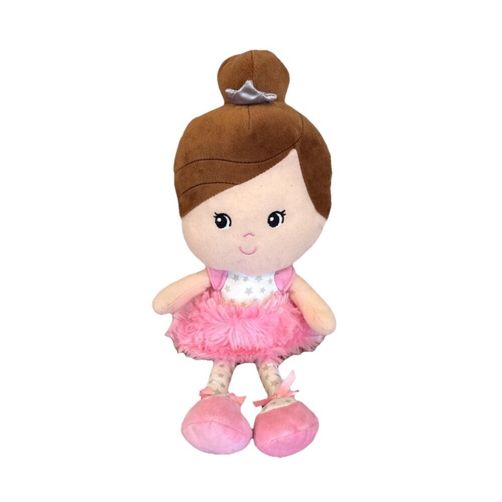 Spark Create Imagine BALLERINA Brunette Princess Pink White 13" Soft Plush Doll
